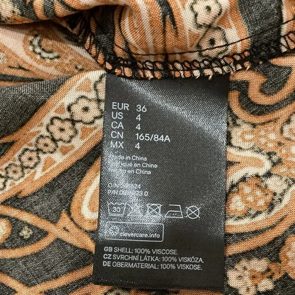 H&M Paisley Print Dress - Brown and Black - Picture 11 of 11